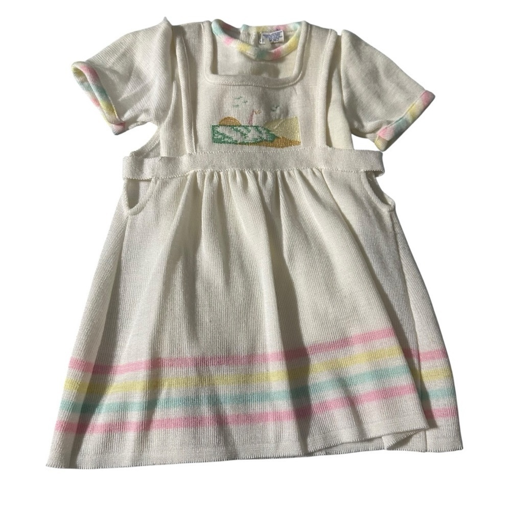 Carriage Boutique Cream Pleated Puff Sleeve Sundress